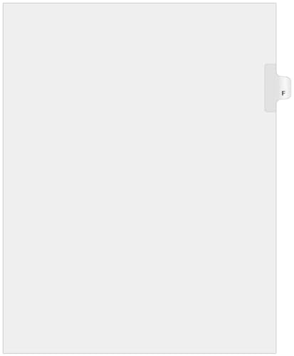 Exhibitindexes® Side Letter Tabs - AVE Style Bold Font - Pack of 25 - style: F