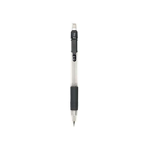 Zebra Pen, Z-Grip Mechanical Pencil, Smooth Writing, Latex-Free Grip, 0.5mm Lead, #2 HB, Pre-Loaded with Lead and Eraser, for School, Office, Everyday Use, Refillable, Clear Barrel, 24-Pack, (15301)