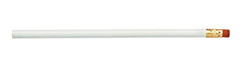 Pencil Guy Blank Round Pencils, White, 144 to a box | 144 to a box - color: White, size: 1 Count (Pack of 144), style: Not Sharpened