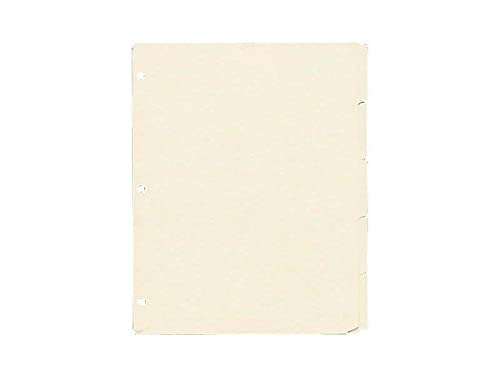 Oxford Blank Write-On Binder Dividers, 5-Tab, 1/5 Cut, 3-Hole Punched, Letter Size, Manila, 20 Sets Per Box (13V) - Cream