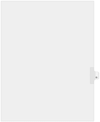 Exhibitindexes® Side Letter Tabs - AVE Style Bold Font - Pack of 25 - style: Q