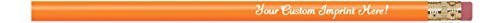 Express Pencils™ Personalized Pencils Round Custom Imprinted with your Name - Text - Logo - Message- 12 pkg - Includes Personalization - Great Gift Ideas (Orange) - color: Orange