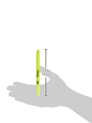 Sharpie Pocket Style Highlighters, Chisel Tip, Fluorescent Yellow, 12 Count (Pack of 12) - size: 12 Count (Pack of 12)