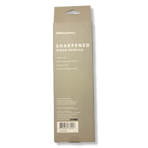 Office Depot Presharpened Wood Pencils, 2 Medium Soft Lead, Yellow, 24-Pack