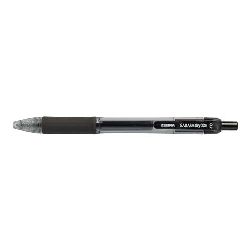 Zebra Pen Sarasa Dry X20 Retractable Gel Pens, 0.7mm Medium Point, Black Ink with Rapid Dry Ink Technology, Ideal for the Left-Handed, Eliminates Smudging and Smearing in Seconds, 24-Pack (14680) - color: Black C