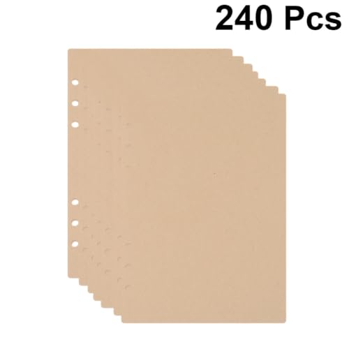 Uonlytech Loose-leaf Refill Paper Easy Insertion 3 Packages of A6 and Wear-resistant Paper Refill for 6-ring Wirebound Notebooks for Office and Daily Use