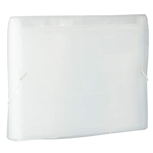 JAM PAPER 아코디언 폴더 - 13 포켓 플라스틱 확장 파일 - 레터 사이즈 - 22.9 x 33cm(9 x 13인치) - 투명 - 개별 판매 - color: 투명., size: Letter Size