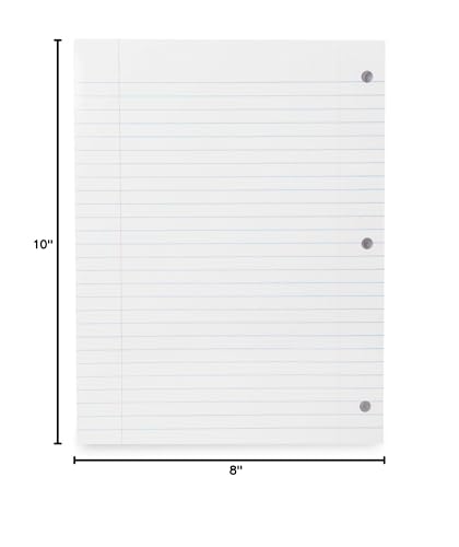 Mintra Office Filler Paper (Wide Ruled, 600 Sheets (6pks of 100)) - color: Wide Ruled, size: 600 Sheets (6pks of 100)