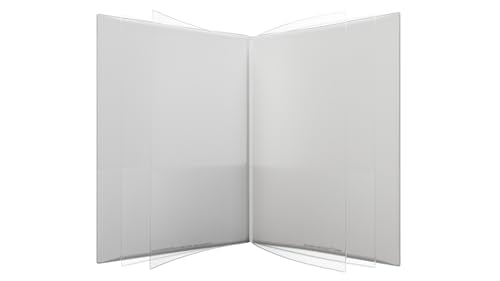 Nicky's® Multi Pocket Organizer, 10 or 14 Page Folder, Water Resistant, Patented Tear-Resistant, Flexible Plastic, Proudly Made in USA, Binder Substitute. (10-in-1 Clear White) - color: 10-in-1 Clear White