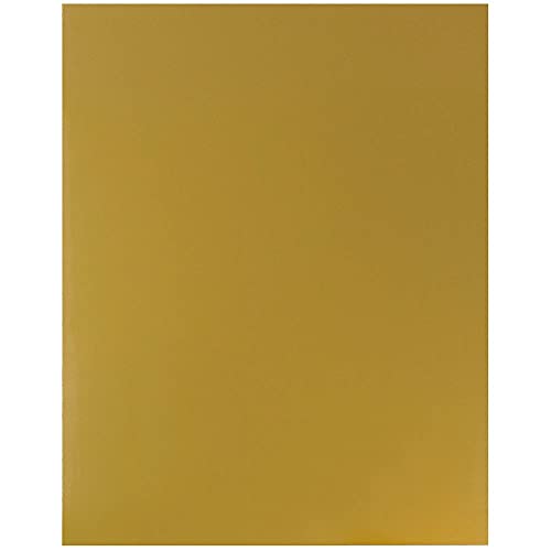 JAM PAPER Laminated Two Pocket Glossy School Folders - Letter Size - High Gloss Gold - 6/Pack - color: Gold, size: Pack of 6 Folders