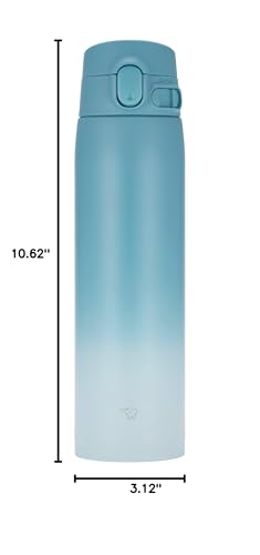 Zojirushi SM-VH72-GZ GoCafe Insulated Stainless Steel Mug, 24-Ounce (.72 liter), PFAS-free & BPA-free - color: Aqua Asagi, size: 24 Ounces