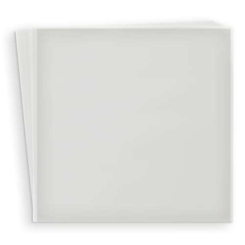 Translucent Vellum Sheets - 100 Sheets, 12 x 12 in, White - 93gsm/63lb Tracing Paper for Drawing & Invitation Paper - Transparent Craft Overlays - size: 12 x 12 inches