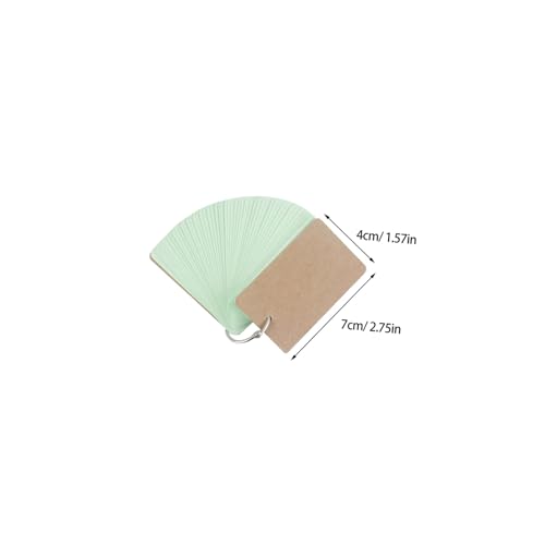 DOITOOL 5Pcs Portable Blank Flashcards with Binder Rings Pre Punched Notecards for Studying Lightweight Memory Cards for Easy Carrying