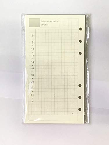 Spiral Notebook Refill,Daily Planner Refill,6 Hole,for Filofax, Personal Size 3.74 x 6.77'', Diary Design with Time Table and Summary, 45 Sheets per Pack, Harphia(A6,Daily) - color: Daily Plan, size: A6
