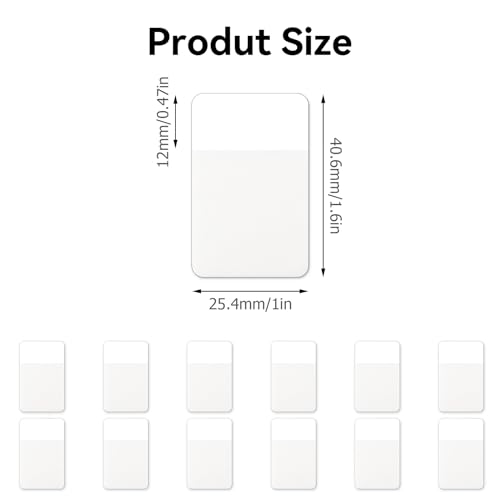 Sticky Index Tabs, Page Markers Writable File Tabs Flags for Notebooks, Binders, File Folders, Books 1.6 x 1 Inch, White (480 Pieces)
