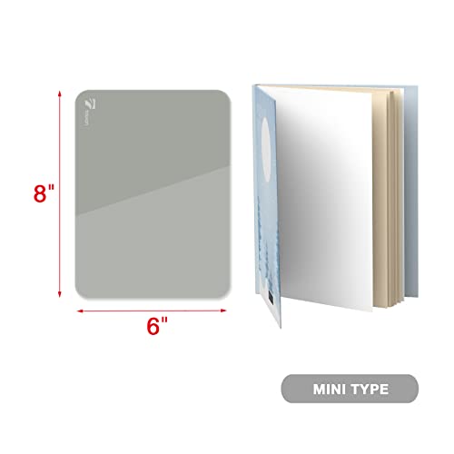 TOWON Small Glass Dry Erase Board, Desk White Board with Standing, Mini Whiteboard Easel Pad Set, Stenography Artifact for Office, Home and School Supplies, 8 x 6 Inches, Gray - color: Gray