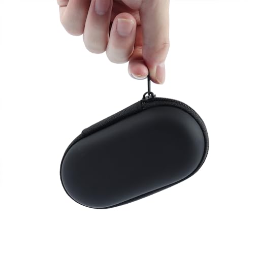 elec Space Wireless Mini Finger Mouse - Silent Dual-Mode Bluetooth & 2.4GHz, Ergonomic Portable PC Mice with Case, Compatible with MacBook and Chromebook - color: White