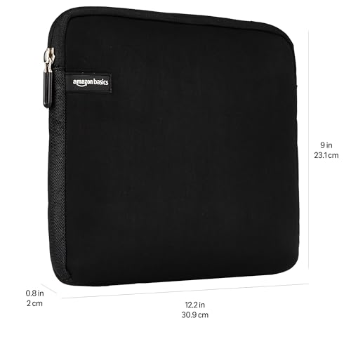 Amazon Basics 11.6 inch Laptop Sleeve, Protective Case with Zipper - Black - size: 11.6 Inch