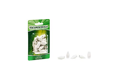 Ticonderoga Pencil Cap Erasers, White, (X38025), 25 Count (Pack of 72) - size: 25 Count (Pack of 72)