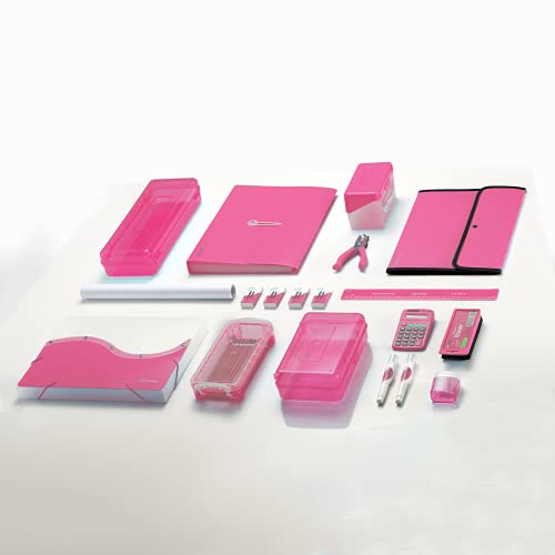 Enday 3 Ring Binder 1.5 Inch, Pink Heavy Duty Three Ring Binder, 325 Sheets Capacity - 1.5 Inch Binder for Home School and Office - color: Pink, size: 1.5-Inch
