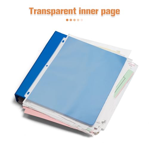 GALPADA 50pcs Heavy Duty Plastic Sheet Protectors Clear Plastic Sleeves for Binders Transparent Document Holders Reinforced Clear Protectors for Office and School Organization