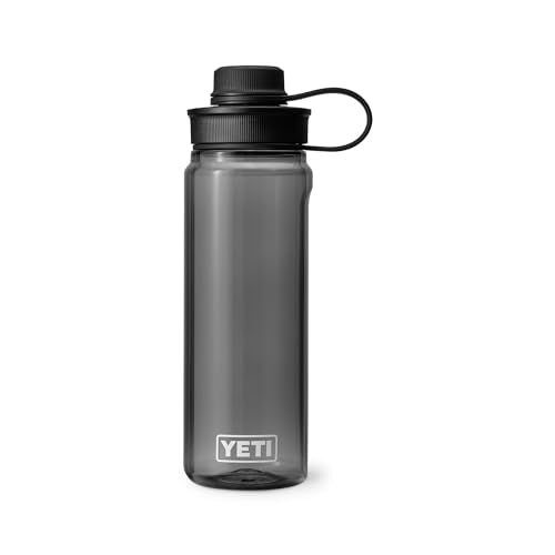 YETI Yonder Water Bottle with Yonder Tether Cap, Lightweight, Leakproof and BPA-Free - color: Charcoal, size: 25 Ounces