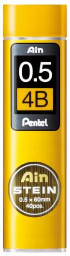 Pentel Mechanical Pencil Lead, Ain Stein, 0.5mm, 4B (C275-4B) - style: 4B