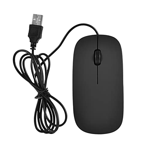 Wired Keyboard and Mouse, Ultra-Thin USB Keyboard Optical Mouse Set ComboFull Size Wire Corded Keyboard Mouse Combo Set with Number Pad for Laptop,PC,Desktop(Black)