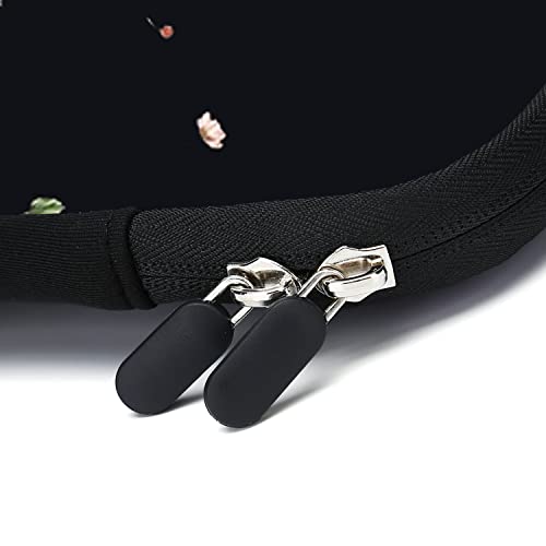 15.6" laptop sleeve chromebook case adjustable shoulder strap with handle accessory pocket (flowers) - color: Flowers