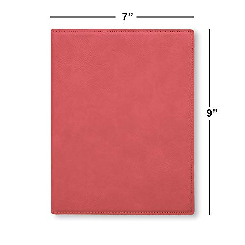 Small 7" X 9" Portfolio Notepad, Monarch Butterfly, Personalized Engraving Included (Pink) - color: Pink, size: Small 7 X 9