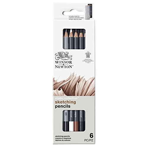 Winsor & Newton Studio Collection 아티스트 연필, 스케치 연필, 6개 세트 - style: 스케치 연필 6개