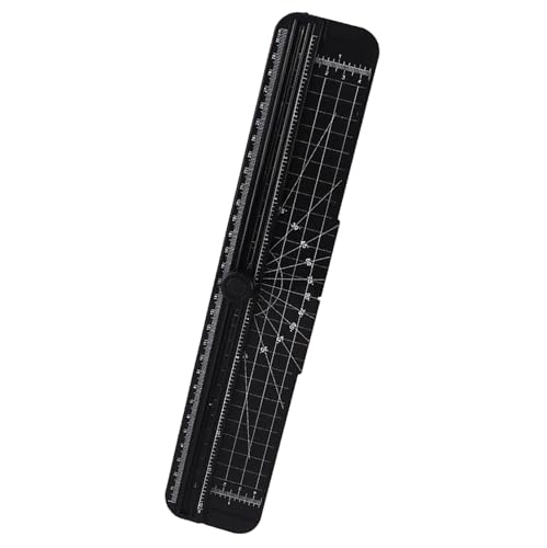 Semme Cutter Portable and Precise Sliding Trimmer for Scrapbooking Journals and Cards Lightweight and Versatile (Black) - color: Black