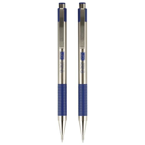 Zebra Pen STEEL G-301 Retractable Gel Pen, Blue Ink, 0.7mm, 2-Pack - color: Blue A