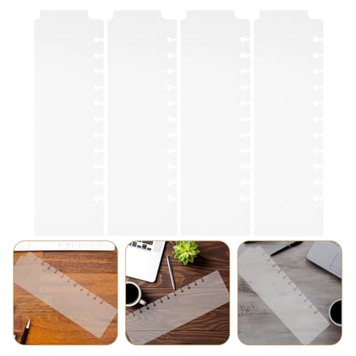 HANABASS Plastic Binder Dividers 5pcs Mini 3-Ring Notebook Index Tabs for Letter Size Loose-Leaf Organizing and Note Separation in Office and School Use