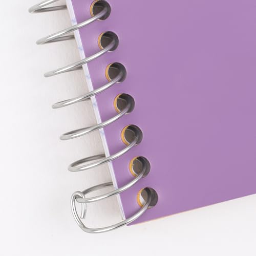 Five Star Spiral Notebook, 1 Subject, College Ruled Paper, 4-3/8" x 7", Personal Size, 80 Sheets, Fights Ink Bleed, Water Resistant Cover, Amethyst Purple (450048CF1-ECM) - color: Amethyst Purple