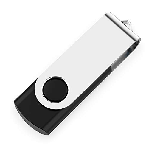 2 Pack 32GB USB Flash Drive USB 2.0 Thumb Drives Jump Drive Fold Storage Memory Stick Swivel Design - Black - size: 1 Count (Pack of 2), style: 32 GB