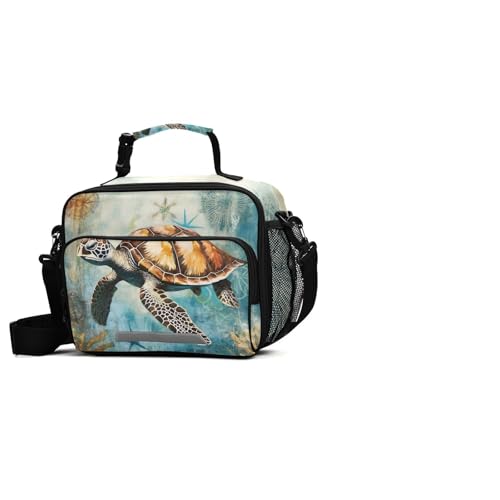 Ocean Sea Turtle Kids Lunch Box Insulated Lunch Bags Cooler Tote Bag with Removable Shoulder Strap for Boy Girl Student 20848559 - color: Sea Turtle
