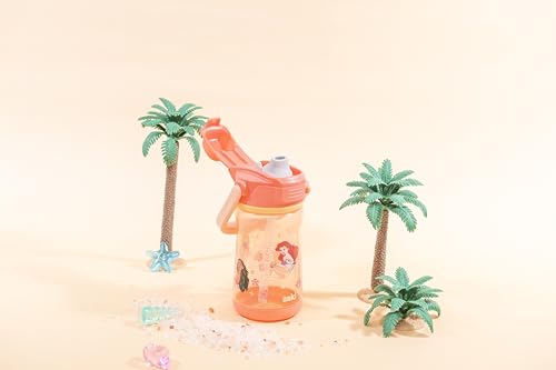 Zak Designs Disney Princess Beacon Kid Water Bottle for Travel, 12oz Plastic is Durable and Leak-Proof with Liquid Lock Spout, Carry Handle, Protective Base (Ariel, Cinderella, Moana, Rapunzel, Tiana) - color: Disney Princess (Ariel, Cinderella, Moana, Ra