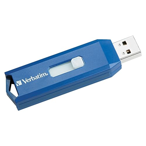 Verbatim 8GB USB 2.0 Flash Drive - Cap-Less & Universally Compatible - Blue - size: 8 GB