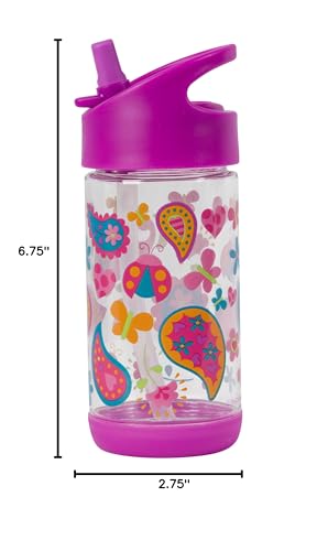 Stephen Joseph Flip Top, Paisley Garden Water Bottle - color: Paisley