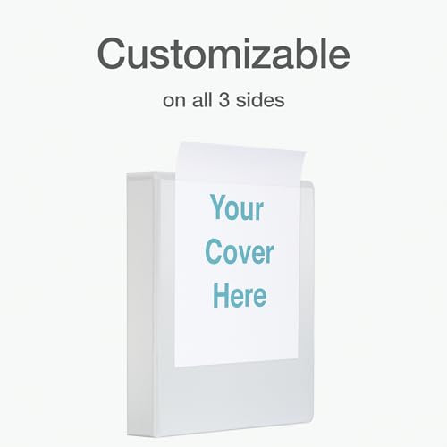 Oxford Ring Binders, 1.5" Round Ring Binders, View Binder, Covers on 3 Sides, XtraLife Hinge, Non-Stick, PVC-Free, White, 350 Sheet Capacity (1002547) - color: White, size: 1.5 Inch