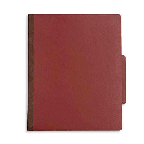Blue Summit Supplies 10 Red Classification Folders, 3 Dividers, Letter Size with 2 Inch Expansions, 8 Section Brick Red Classification Folder, 10 Pack
