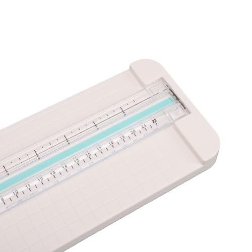 6 in 1 Paper Cutter, 13.78x4.25in Paper Trimmer with Straight Dotted Curved Scoring Wavy Styles, Portable Precise Cutter for Photos Coupons Cards Vinyl DIY Projects