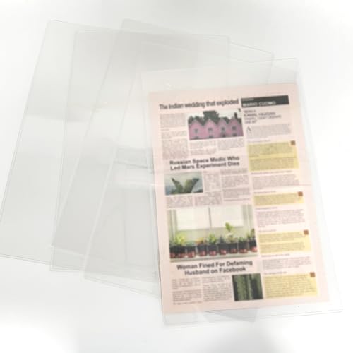 Rainmae 5 Pack 11" x 17" Rigid Print Protectors, Clear Waterproof Hard Plastic Page Sheet Protectors, Paper Sleeves Photo Plastic Sleeves Document Holder Birth Certificate Protector - color: 11*17in (5pcs)