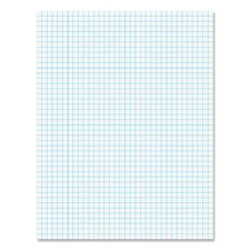 Ampad 8 1/2 x 11 Inches White Quad Pad, 4 Square Inch, 50 Sheets, 10 Pack