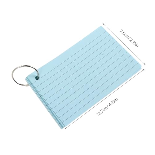 10 Books of 3x5 Colored Blank Index Cards with Ring Binder, Double-sided Ruled Flash Cards Resisting Ink Bleedthrough, 50 Sheets Per Book, for Study Sessions and Office Use