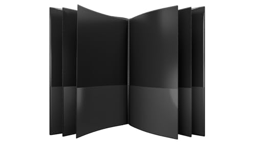 Nicky's® Multi Pocket Organizer, 10 or 14 Page Folder, Water Proof, Patented Tear-Resistant, Flexible Plastic, Proudly Made in USA, Binder Substitute. (10-in-1 Black) - color: 10-in-1 (Black)