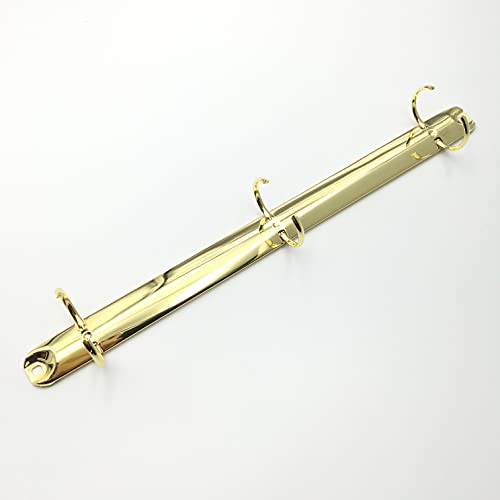 2Pcs Gold Standard Letter Metal 3-Ring Binder Mechanism Replacement Kit,3 O Rings,1inch Capacity,Loose Leaf Binding Spines Combs for Personal Organizers Planners - color: Gold 25mm