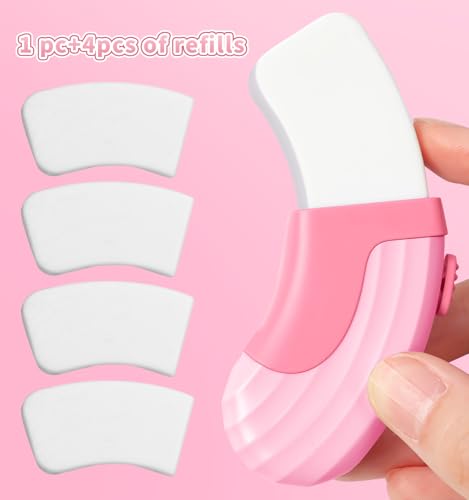 4+1 Pack Rubber Erasers Sliding Retractable Eraser, Large White Erasers for School Office Art Drawing Pencil Eraser for Kids- Pink - color: Pink