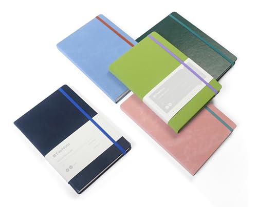 A6 Lined Hardcover Notebook, 100 GSM Paper, Midnight Blue | Soft-touch Alpha3 PU cover, lay-flat sewn binding, elastic closure, compact for meetings, planning, and notes on the go - color: Midnight Blue, size: A6